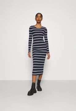 Monki Damen LI DRESS - Jerseykleid - Blue