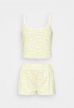 Monki Damen Pyjama - White/light Lemon -Monki Verkäufe 2022 83aeb090e92f46fb973416ea9f3179d2