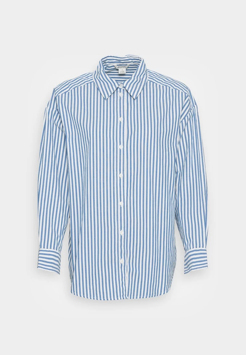 Monki Damen Hemdbluse - Blue- Stripe 4 Monki Damen Hemdbluse - Blue- Stripe – Bild 4