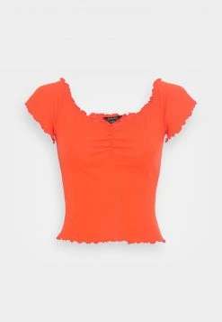 Monki Damen T-Shirt Print - Orange Bright -Monki Verkäufe 2022 8664f9733b424d029db284eee466dcd6