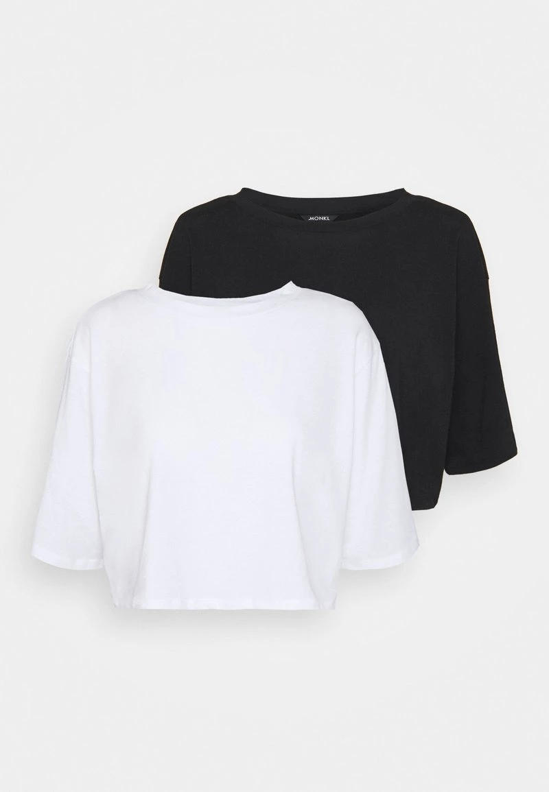 Monki Damen 2 PACK - T-Shirt Basic - Black Dark/white Light 5 Monki Damen 2 PACK - T-Shirt Basic - Black Dark/white Light – Bild 5