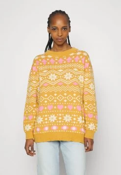 Monki Damen Strickpullover - Brown