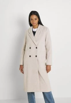 Monki Damen Klassischer Mantel - Beige Dusty Light