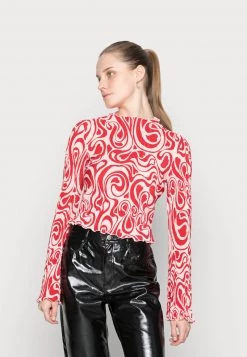 Monki Damen Langarmshirt - Pink