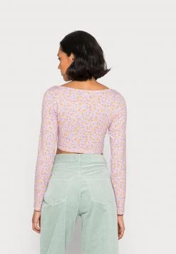 Monki Damen Langarmshirt - Lilac Purple Light/erantis/white -Monki Verkäufe 2022 8b61f0e386c44b9aabfe33b80653dc58