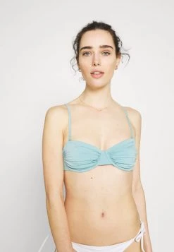 Monki Damen Bikini-Top - Turquoise Dusty Light