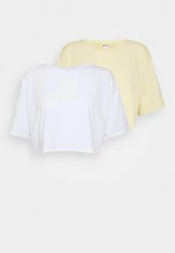 Monki Damen 2 PACK - T-Shirt Basic - White Light/yellow Light -Monki Verkäufe 2022 8cf6e5a795dc44e4a1de7f21bd6180e4