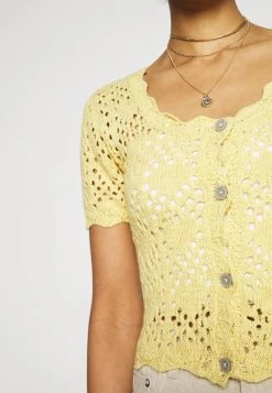 Monki Damen Strickjacke - Yellow Dusty Light -Monki Verkäufe 2022 8dedc1d41e9f4461959b9abb208b7fb0