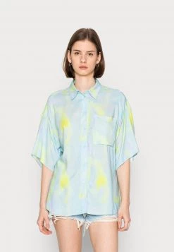 Monki Damen Hemdbluse - Blue