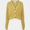 Monki Damen Strickjacke - Beige Medium Dusty