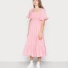 Monki Damen Freizeitkleid - Pink Solid