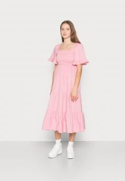 Monki Damen Freizeitkleid - Pink Solid
