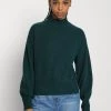 Monki Damen Strickpullover - Green Dark Melange