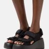Monki Damen Plateausandalette - Black Dark
