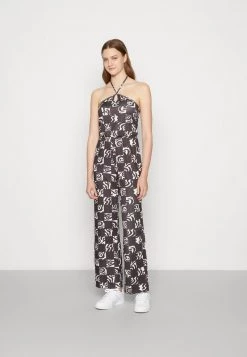 Monki Damen Jumpsuit - Multi-coloured/black/beige