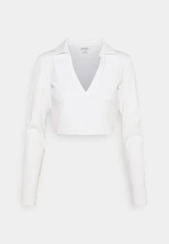 Monki Damen Langarmshirt - White -Monki Verkäufe 2022 93d3bfc2a9884b08b4b81876a44d2657