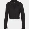 Monki Damen Strickjacke - Black Dark