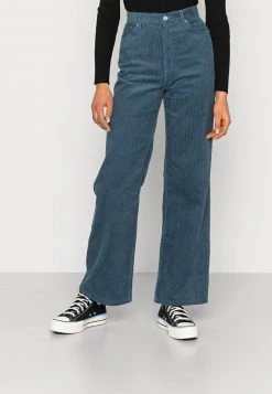 Monki Damen Stoffhose - Blue