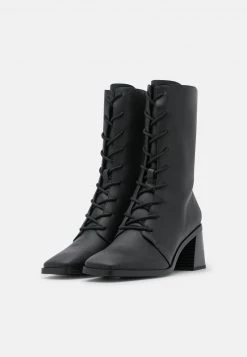 Monki ELMA BOOT VEGAN - Schnürstiefel - Black Dark | Damen -Monki Verkäufe 2022 9693f7b6b73740c0b4b3966e06a5c472