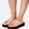Monki Pantolette Flach - Pink Dusty Light | Damen