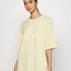 Monki Damen T-Shirt Print - Yellow Light