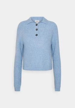 Monki Damen Strickpullover - Blue Light -Monki Verkäufe 2022 974f6f7526084ce9b820be90935771d7