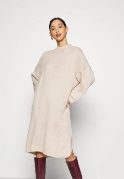 Monki Damen MALOU DRESS - Strickkleid - Beige Light