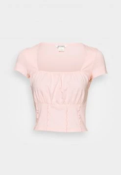 Monki Damen T-Shirt Basic - Pink -Monki Verkäufe 2022 98d53ebb0d314a2e8ea0dd12bab952f9