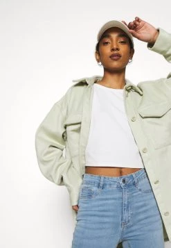 Monki Damen BENNIE - Hemdbluse - Green Dusty Light -Monki Verkäufe 2022 99d86543b9ea4a40973bf16712ca063d