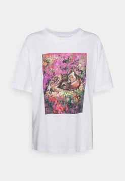Monki Damen T-Shirt Print - Bambi