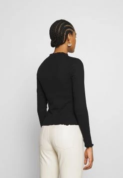 Monki Langarmshirt - Black | Damen -Monki Verkäufe 2022 9a872ecc74934309ac466f5653993364