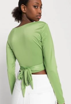 Monki Damen Langarmshirt - Green -Monki Verkäufe 2022 9b0801137a4c4602b9e9b3503dd65a60