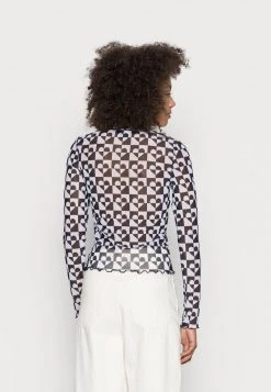 Monki Damen Langarmshirt - Black/white -Monki Verkäufe 2022 9b853750be654435a3dd1e76a1ea3d6d