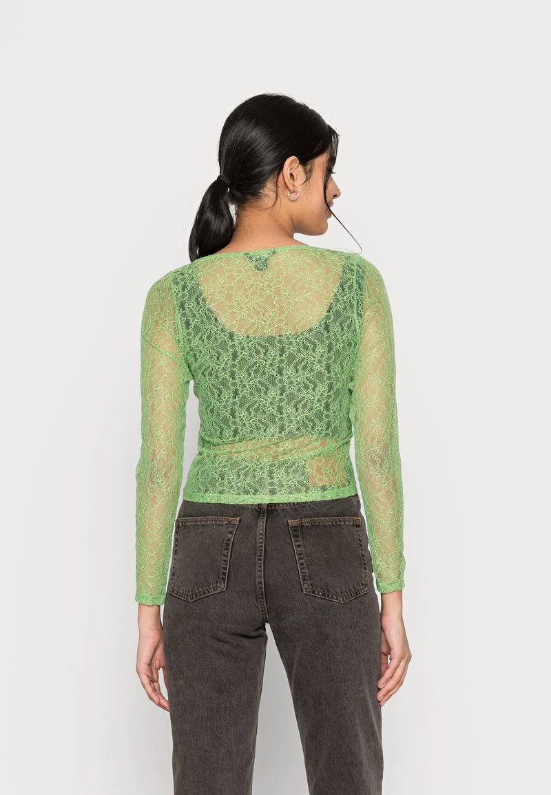 Monki Damen Bluse - Lime Green 3 Monki Damen Bluse - Lime Green – Bild 3