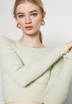 Monki Damen Langarmshirt - Green Light/black -Monki Verkäufe 2022 9c56aac5166e401f80b995ef2530acb5