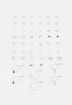 Monki Damen Ohrringe - Silver-coloured