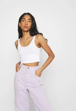 Monki Damen Top - Blue Light/white -Monki Verkäufe 2022 9e3136b35f8443319debac98b7241f52