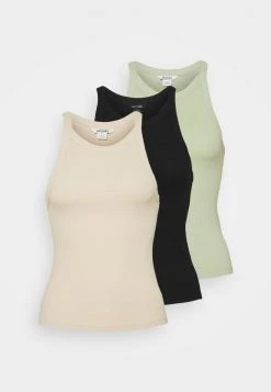 Monki Damen 3 PACK - Top - Light Beige/dusty Green/black -Monki Verkäufe 2022 9f01c8d7c0384f52bb67e38555b513c9