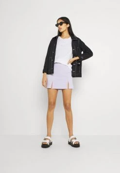 Monki SIMBA TEE 2 PACK - T-Shirt Print - White/lilac | Damen