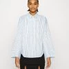 Monki Damen Hemdbluse - Blue Stripe