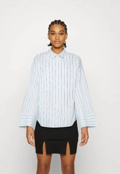 Monki Damen Hemdbluse - Blue Stripe