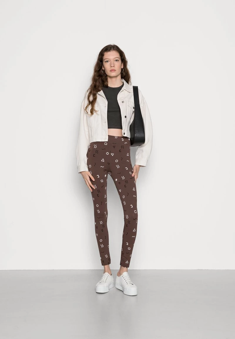 Monki Damen Leggings - Hosen - Brown Forms Black/white 2 Monki Damen Leggings - Hosen - Brown Forms Black/white – Bild 2