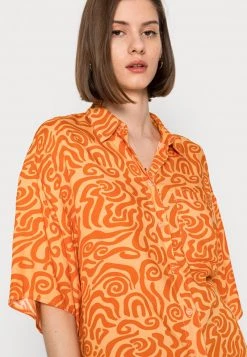 Monki Damen Hemdbluse - Orange -Monki Verkäufe 2022 a2f77c8d300147e8b0afc9a9d2588df6