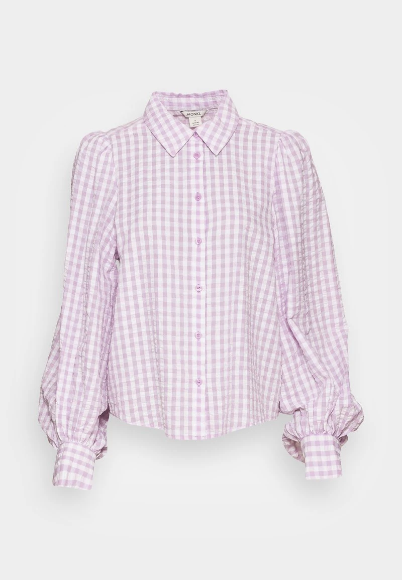 Monki Damen Hemdbluse - Lilac Purple Light 4 Monki Damen Hemdbluse - Lilac Purple Light – Bild 4