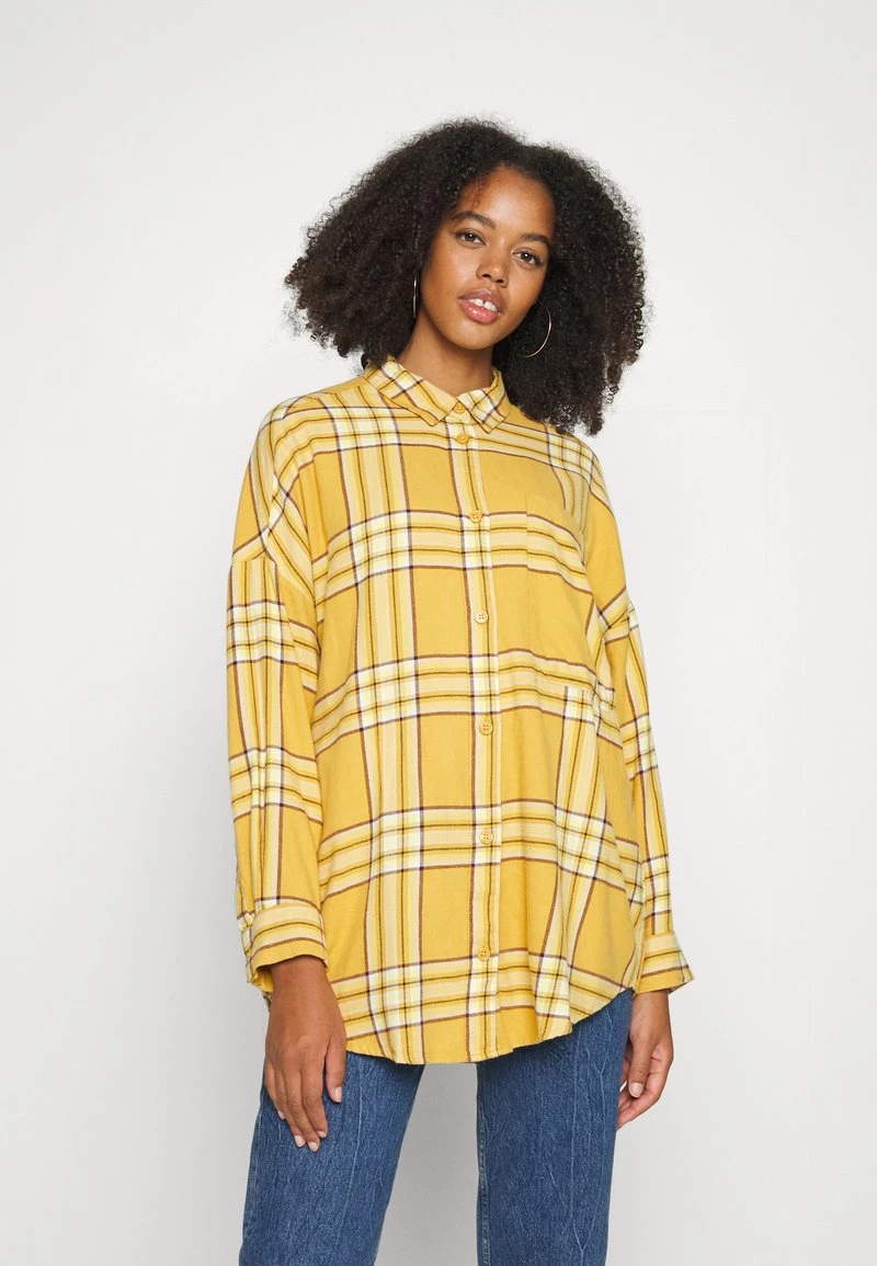 Monki Damen Hemdbluse - Yellow 1 Monki Damen Hemdbluse - Yellow