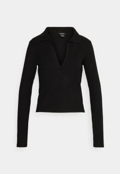 Monki Damen Langarmshirt - Black Dark -Monki Verkäufe 2022 a55741d969994edb80262865e59aa0ee