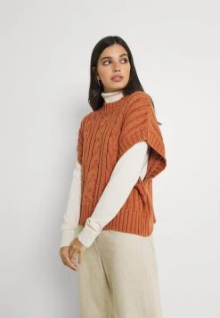 Monki Damen Strickpullover - Rust