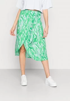 Monki Damen Wickelrock - Greenblue