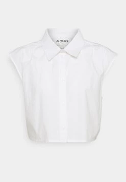 Monki Damen Hemdbluse - White Solid -Monki Verkäufe 2022 a74827c28c5942569d9cefab56a3591c