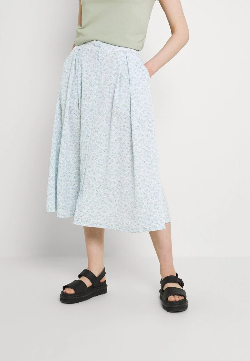 Monki Damen A-Linien-Rock - Blue Dusty Light 2 Monki Damen A-Linien-Rock - Blue Dusty Light – Bild 2